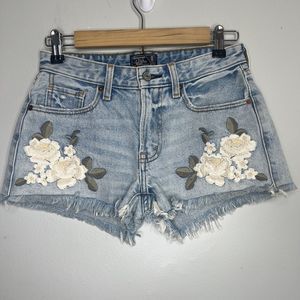 Embroidered Denim Women Shorts